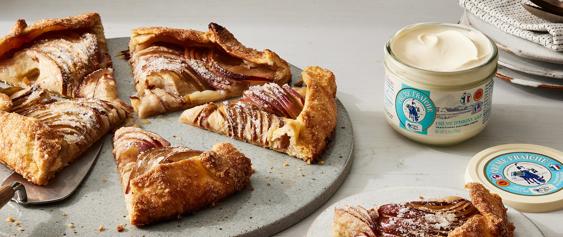 tarte aux pommes et crème Isigny Sainte-Mère