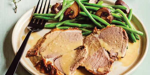 Image de cover représentant la page "Gigot d’agneau, sauce cidre et Crème d’Isigny" de la société d'Isigny-Sainte-Mère
