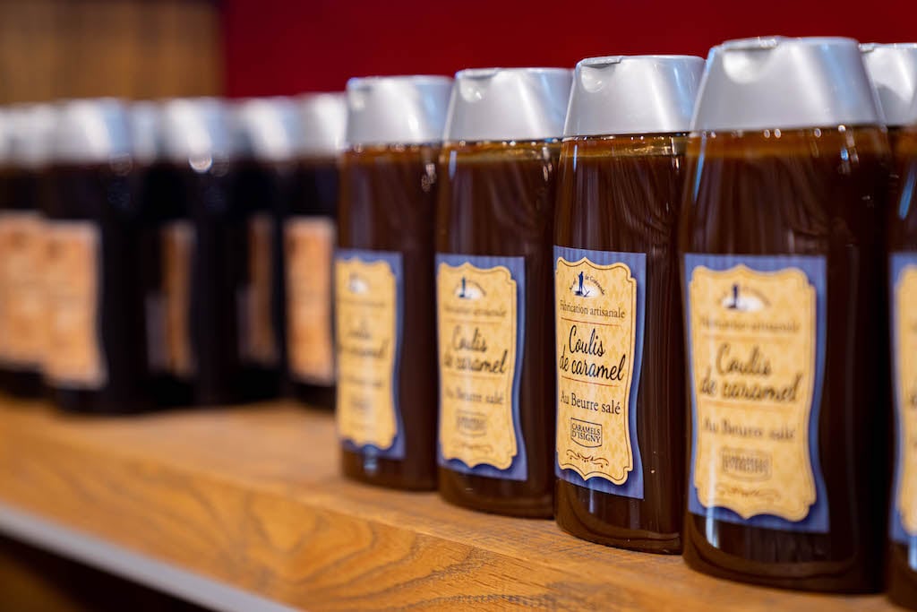 Tubes de coulis de caramels au beurre salé