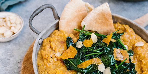Lentil dahl with spinach and Extra-Mature Mimolette - Isigny Sainte-Mère