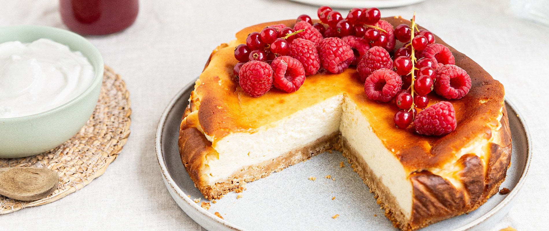 Cheesecke Framboise Au Fromage Frais Isigny Sainte Mère