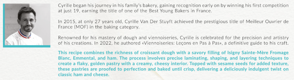 Présentation du chef Cyrille Van Der Stuyft