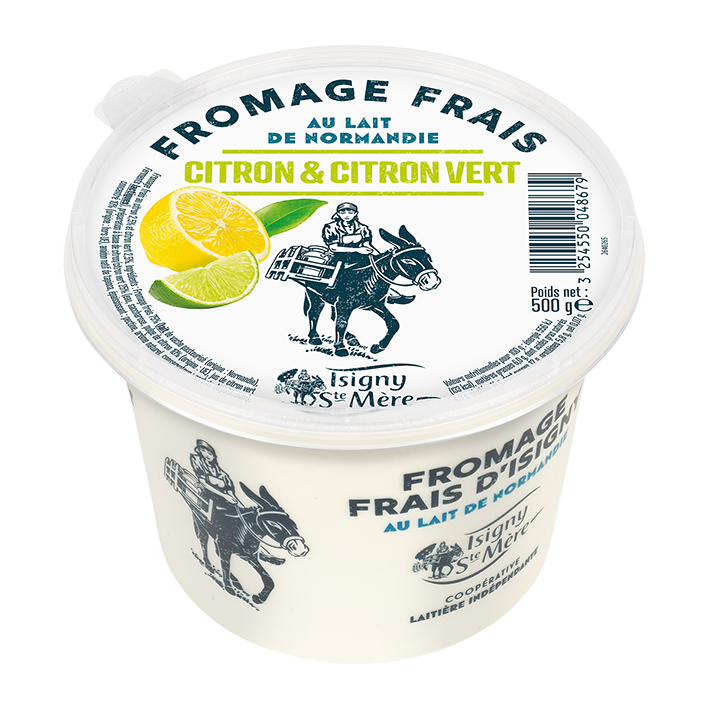 Pot de Fromage frais Citron & Citron vert Isigny Sainte-Mère
