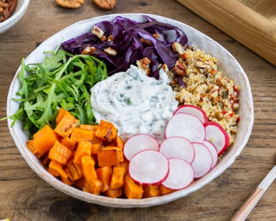 Bowl de légume et sauce au Skyr Isigny Sainte-Mère