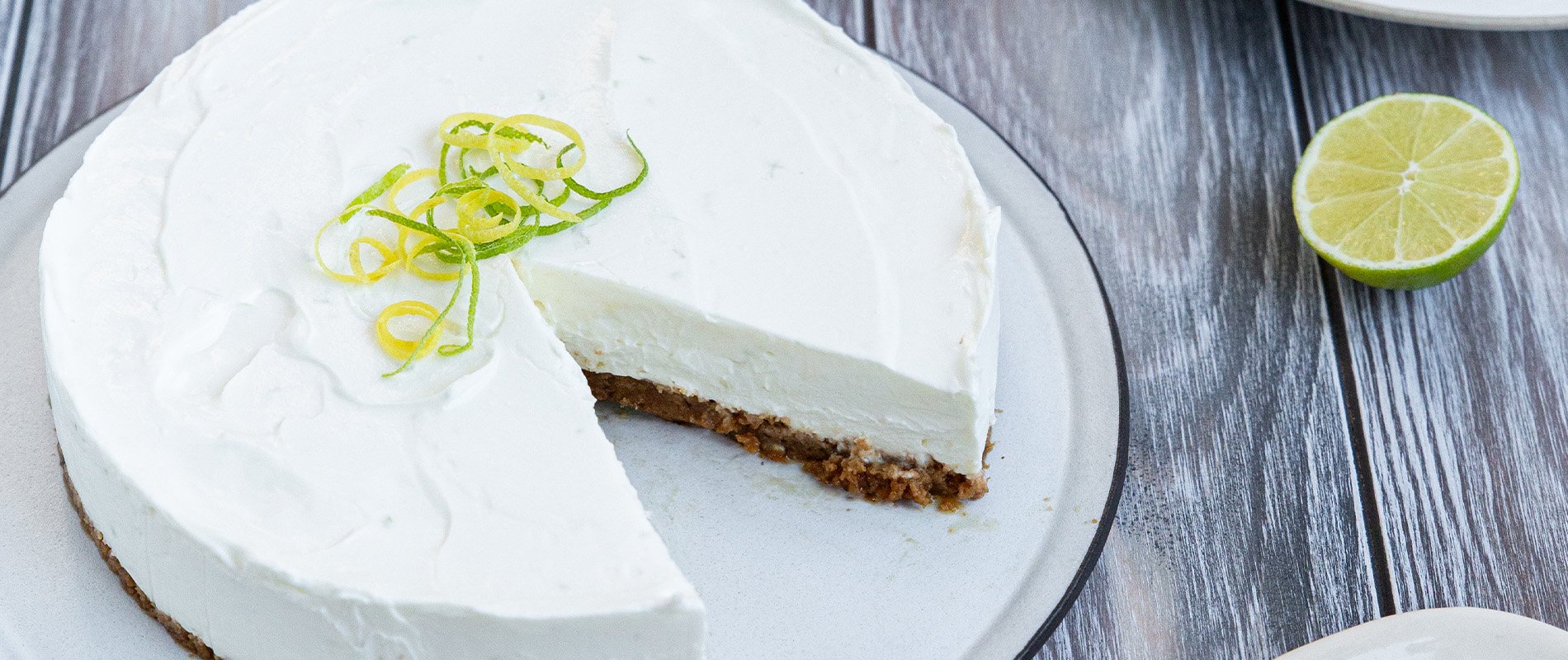 Cheese cake au Fromage frais Citron et citron vert Isigny sainte-Mère